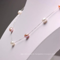 Mixed Color 7-8mm AAA 925 Silver Teardrop Pearl Necklace